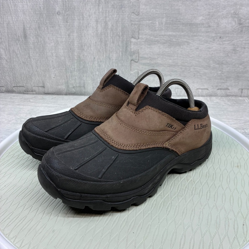 LL Bean Storm Chaser Tek 2.5 Shoes Mens 8 Brown Leather Waterproof Mocs 290592